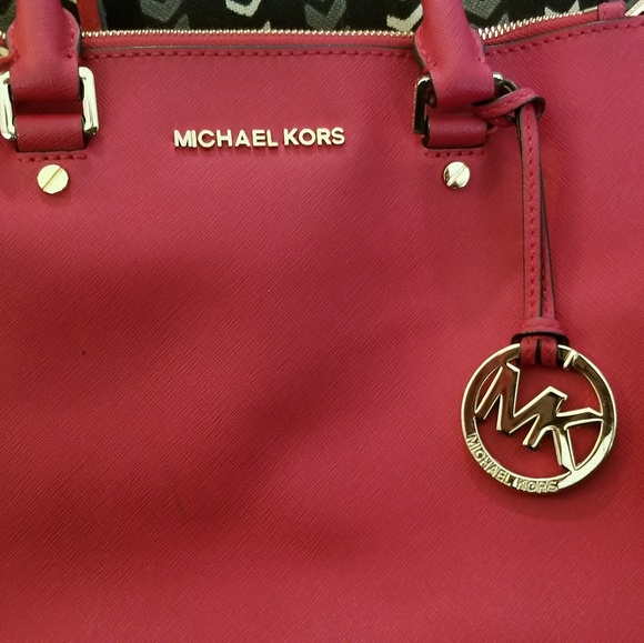 Michael Kors Handbags - Michael Kors Red Satchel w/ long strap
